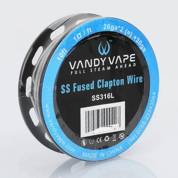 authentic vandy vape ss316l fused clapton heating resistance wire 26ga x 2 30ga 3m 10 feet authentic vandy vape ss316l fused clapton heating resistance wire 26ga x 2 30ga 3m 10 feet