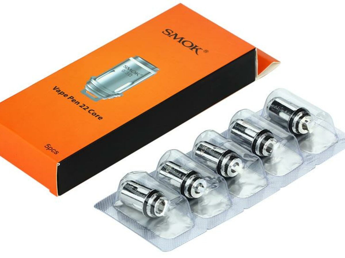 SMOK Vape Pen Replacement Coils - 0.15 Ohm Strip Coils, Pack Of 5 | For Vape  Pen 22, Vape Pen V2 & Compatible Tanks