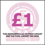 £1 shishavibe payment method and payment amounts