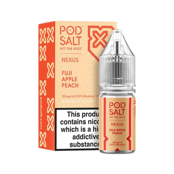 Pod Salt Nexus Fuji Apple Peach 10ml Nic Salt E Liquid Pod Salt Nexus Fuji Apple Peach 10ml Nic Salt E Liquid