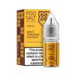 Pod Salt Nexus Sweet Tangerine Coconut 10ml Nic Salt E Liquid