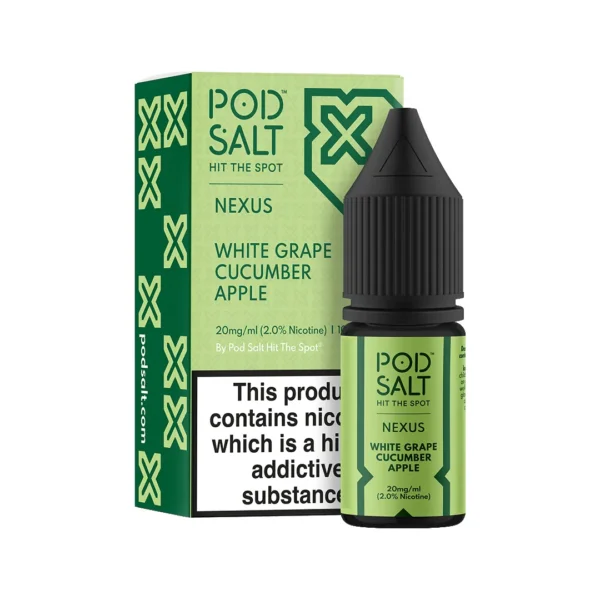 Pod Salt Nexus White Grape Cucumber Apple 10ml Nic Salt E Liquid Pod Salt Nexus White Grape Cucumber Apple 10ml Nic Salt E Liquid