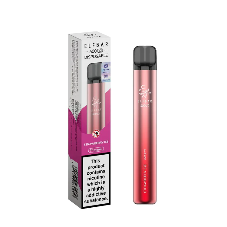 Elf Bar V2 600 Strawberry Ice Disposable Vape