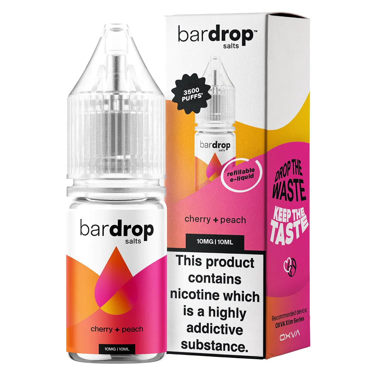 Bar Drop Salts Cherry Peach 10ml E Liquid