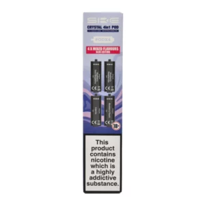 SKE Crystal 2400 4 in 1 Replacement Prefilled Pods 4 Pack Blue Edition