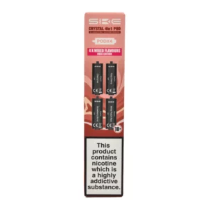 SKE Crystal 2400 4 in 1 Replacement Prefilled Pods 4 Pack Rose Edition
