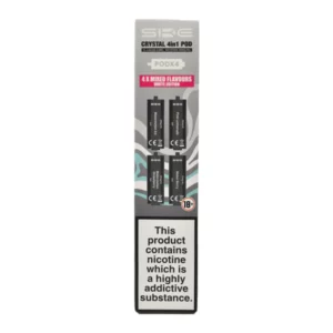SKE Crystal 2400 4 in 1 Replacement Prefilled Pods 4 Pack White Edition