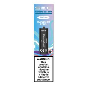 SKE Crystal 2400 4 in 1 Replacement Prefilled Pods – 4 Pack Blueberry Peach