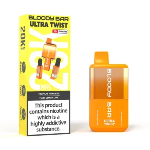 Bloody Bar 20k Puffs Ultra Twist Disposable Vape Kit (Dual Flavour) TRIOPICAL PUNCH ICE | FIZZY LEMON LIME