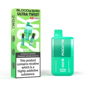 Bloody Bar 20k Puffs Ultra Twist Disposable Vape Kit (Dual Flavour) WATERMELON FRESHMINT | STRAWBERRY WATERMELON KIWI ICE
