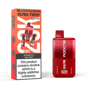 Bloody Bar 20k Puffs Ultra Twist Disposable Vape Kit (Dual Flavour) WATERMELON ICE | FIZZY CHERRY