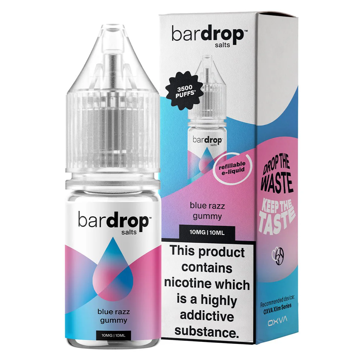 Bar Drop Salts Blue Razz Gummy 10ml Nic Salt E Liquid