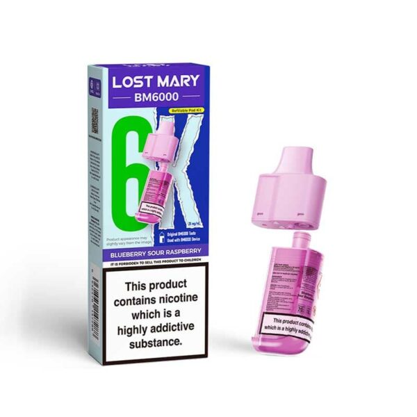 Lost Mary BM6000 Refill Replacement Pods Blueberry Sour Raspberry