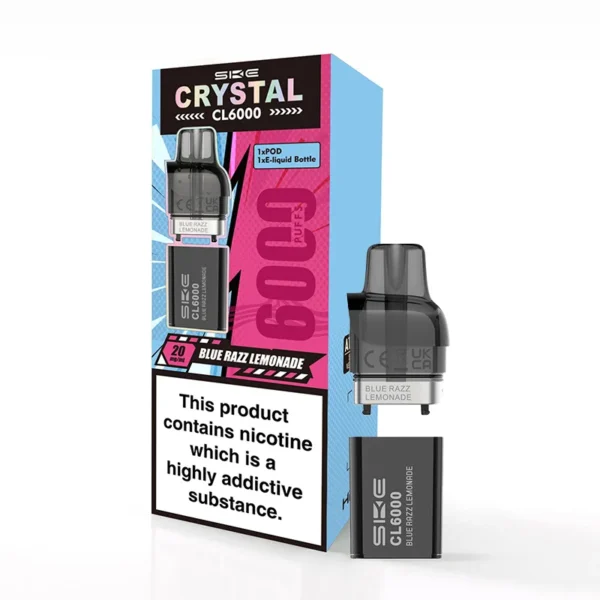 SKE Crystal CL6000 Replacement Prefilled Pod Blue Razz Lemonade SKE Crystal CL6000 Replacement Prefilled Pod Blue Razz Lemonade