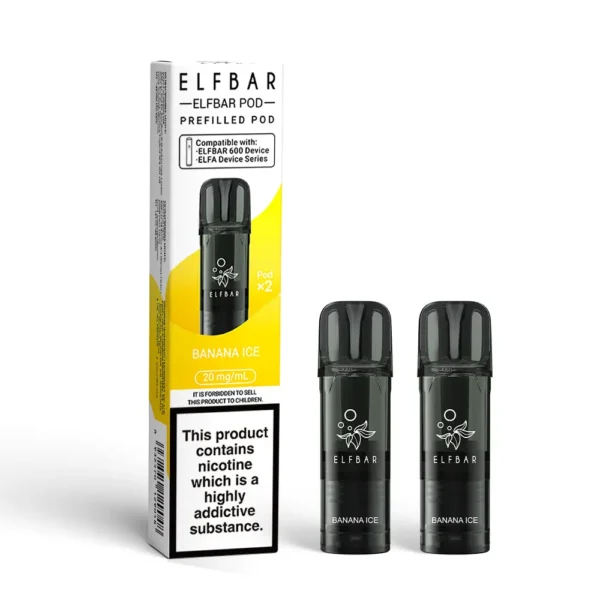 Elf Bar 600 Prefilled Replacement Pods Banana Ice