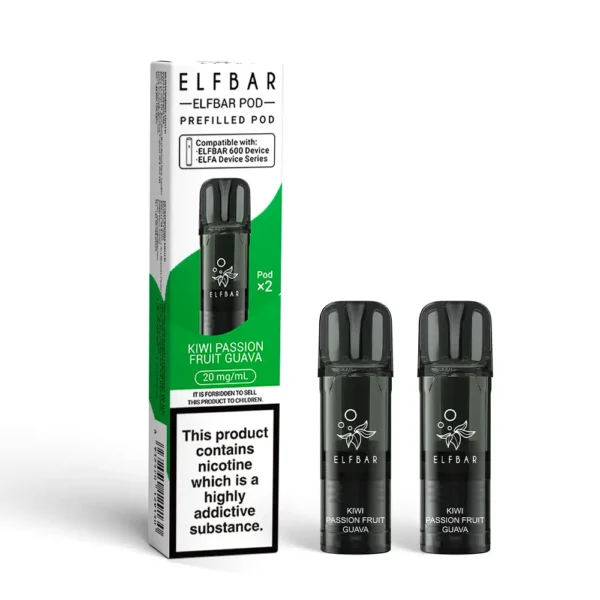 Elf Bar 600 Prefilled Replacement Pods Kiwi Passion Fruit Guava Elf Bar 600 Prefilled Replacement Pods Kiwi Passion Fruit Guava
