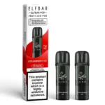 Elf Bar 600 Prefilled Replacement Pods (Pack of 2) Strawberry Ice