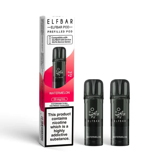 Elf Bar 600 Prefilled Replacement Pods Watermelon