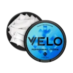 Velo Bright Peppermint Storm Nicotine Pouches Inside