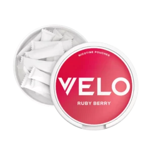 Velo Bright Ruby Berry Nicotine Pouches INside