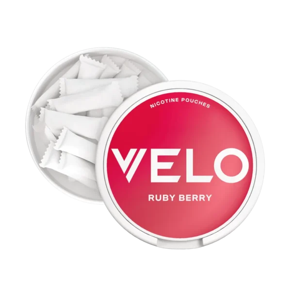 Velo Bright Ruby Berry Nicotine Pouches INside