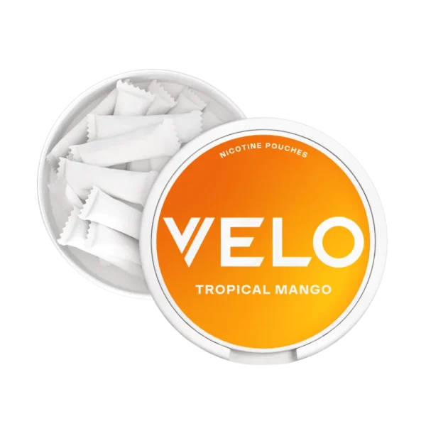 Velo Bright Tropical Mango Nicotine Pouches Inside