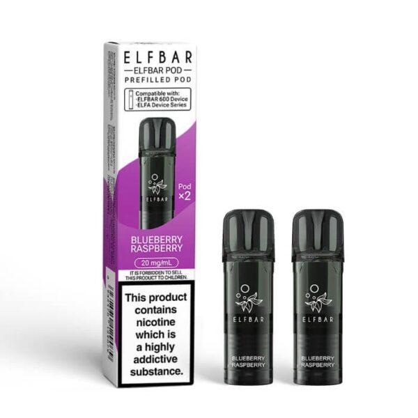 Elf Bar 600 Prefilled Replacement Pods Blueberry Raspberry