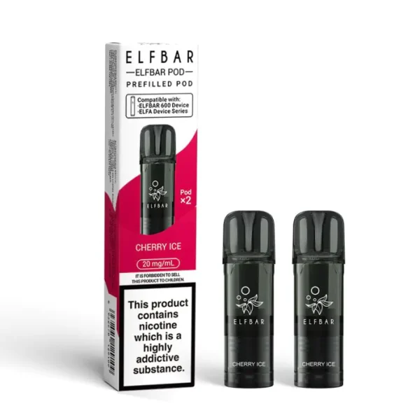 Elf Bar 600 Prefilled Replacement Pods Cherry Ice