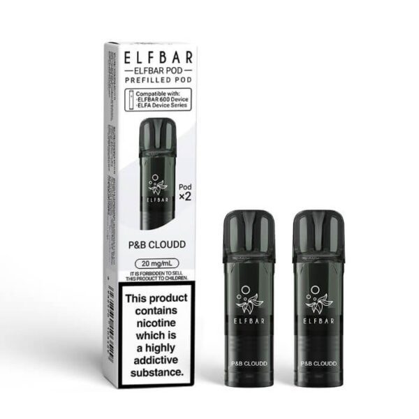Elf Bar 600 Prefilled Replacement Pods (Pack of 2) P&B Cloudd