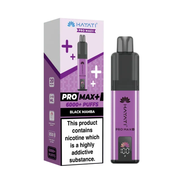 Hayati Pro Max Plus 6000 Puffs Prefilled Pod Kit Black mamba