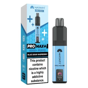 Hayati Pro Max Plus Blue Sour Raspberry 6000 Puffs Prefilled Pod Kit