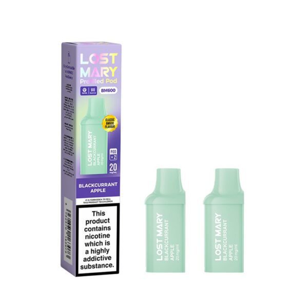 Lost Mary BM600 Prefilled Replacement Pods (Pack of 2) Blackcurrant Apple