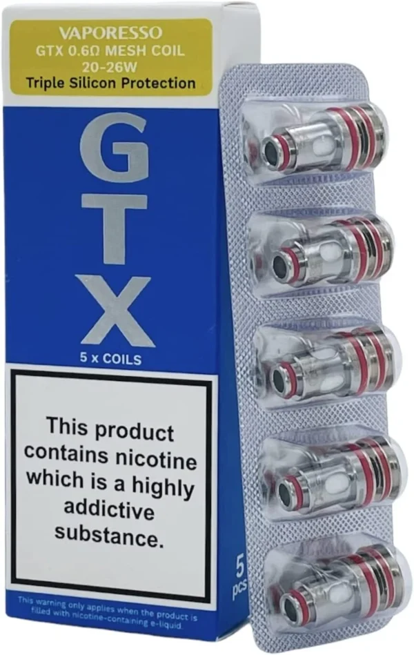 Vaporesso GTX Replacement Coils (Pack of 5) 0 6 ohm