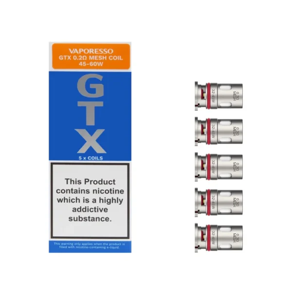 Vaporesso GTX Replacement Coils (Pack of 5) 02 ohm