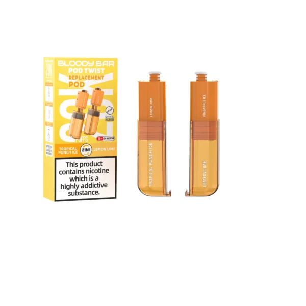Bloody Bar Twist 20k Refill Replacement Pods Tropical Punch Ice & Lemon Lime