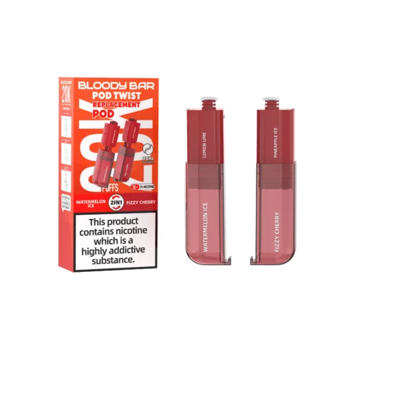 Bloody Bar Twist 20k Refill Replacement Pods Watermelon Ice & Fizzy Cherry