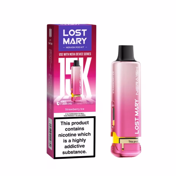Lost Mary Nera 15k Refill Replacement Pods Strawberry Ice