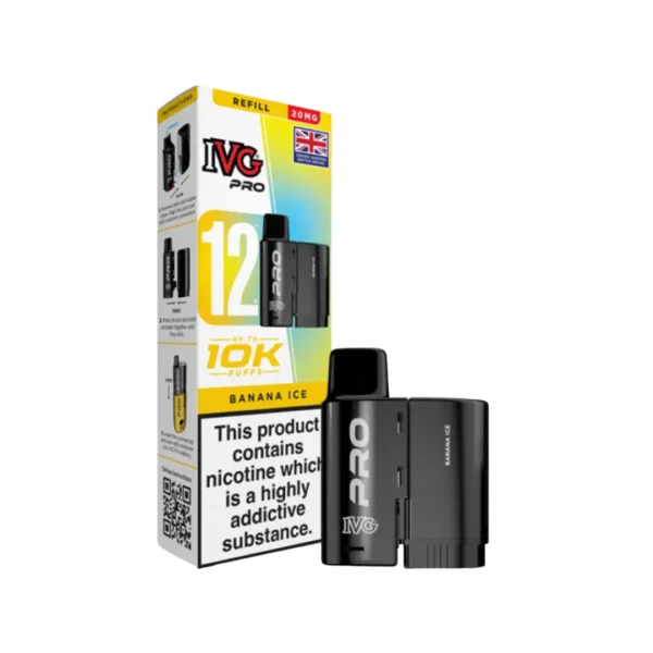 IVG Pro 12 Refill Replacement Pods (10000 Puffs) Banana Ice