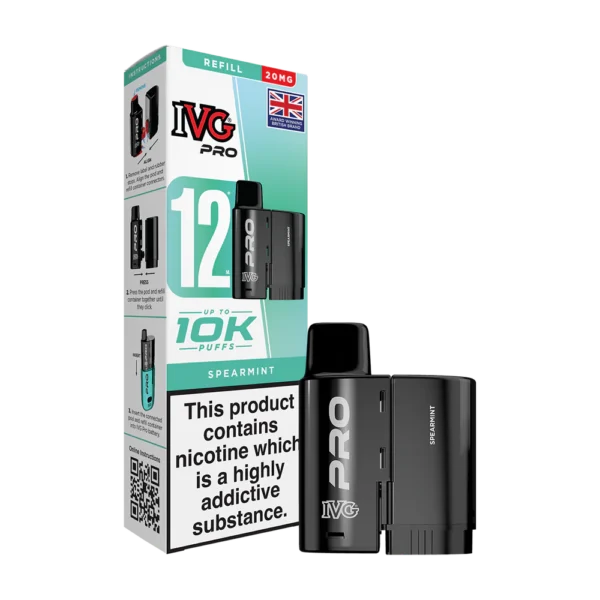 IVG Pro 12 Refill Replacement Pods (10000 Puffs) Spearmint