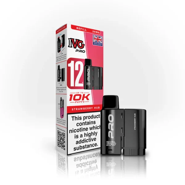IVG Pro 12 Refill Replacement Pods (10000 Puffs) Strawberry Hub