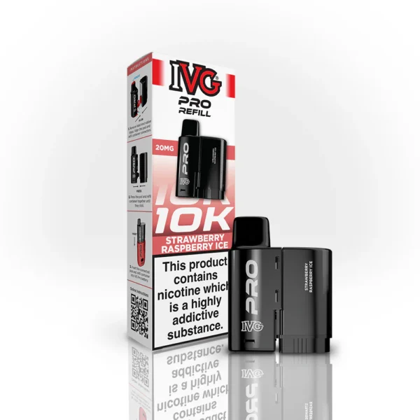 IVG Pro 12 Refill Replacement Pods (10000 Puffs) Strawberry Raspberry Ice