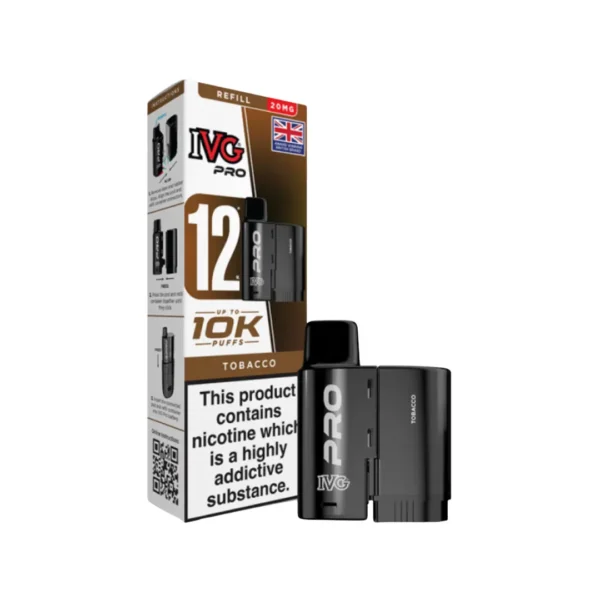 IVG Pro 12 Refill Replacement Pods (10000 Puffs) Tobacco