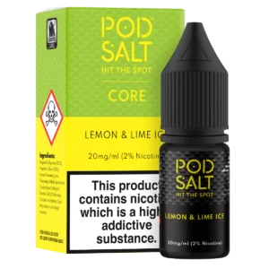 Pod Salt Lemon & Lime Ice 10ml Nic Salt E Liquid