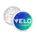 Velo Icy Berries Nicotine Pouches INside can
