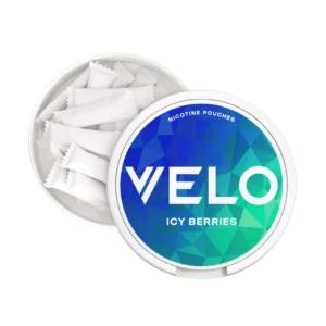 Velo Icy Berries Nicotine Pouches INside can