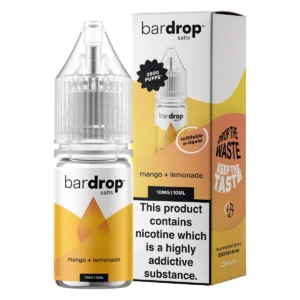 Bar Drop Salts Mango Lemonade 10ml Nic Salt E Liquid