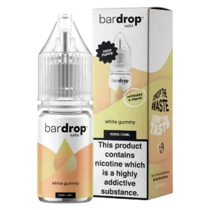 Bar Drop Salts White Gummy 10ml Nic Salt E Liquid