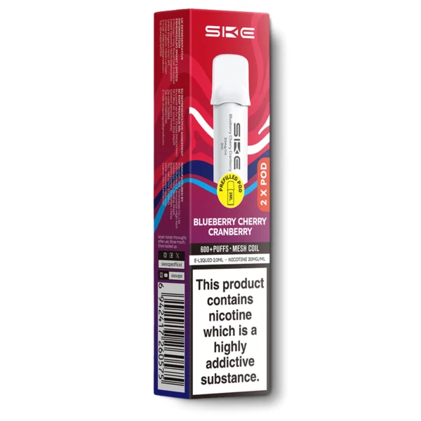 SKE Bar 600 Pro Prefilled Replacement Pods (Pack of 2) Blueberry Cherry Cranberry