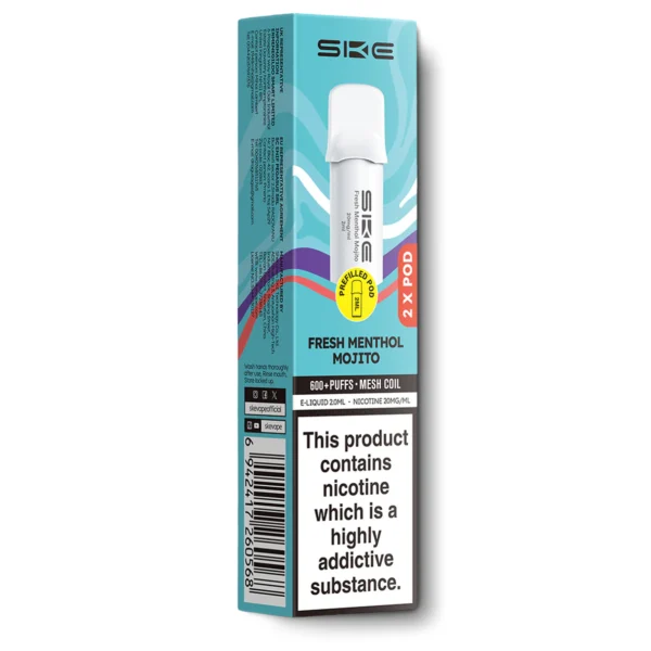 SKE Bar 600 Pro Prefilled Replacement Pods (Pack of 2) Fresh Menthol Mojito