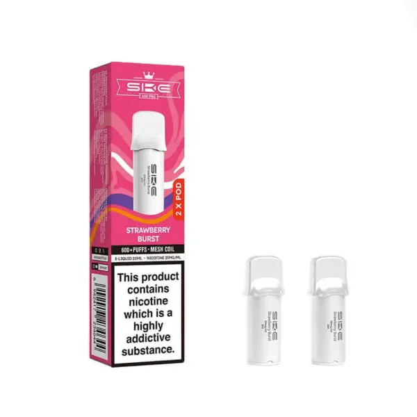 SKE Bar 600 Pro Prefilled Replacement Pods (Pack of 2) Strawberry Burst